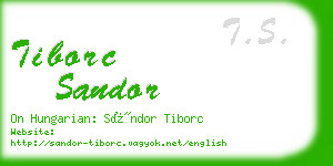 tiborc sandor business card